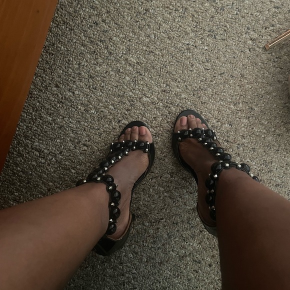 Black heels sandals barely worn - Picture 4 of 7